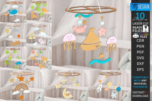Download Baby Nursery Mobile Laser Cut Bundle - Mobile Collection