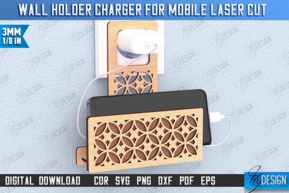 Download Wall Mobile Charger Holder Laser Cut - Mobile Collection